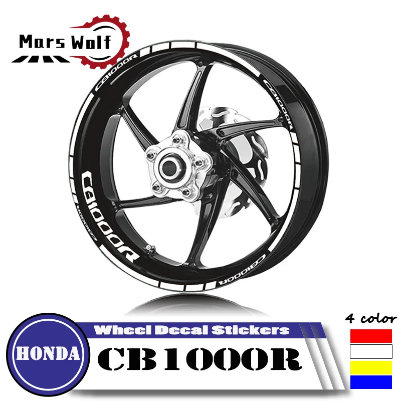 Motorcycle Wheel Decal Stickers Stripes Reflective Waterproof Tire Stickers Kit For HONDA CB1000R CB1000 R cb1000r