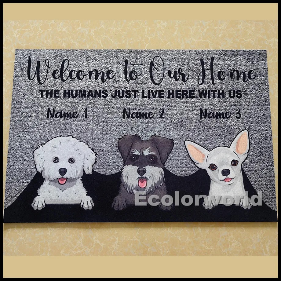 Alfombra personalizada para mascotas, felpudo personalizado para perros y gatos, alfombrillas, alfombra, accesorio de decoración para el hogar