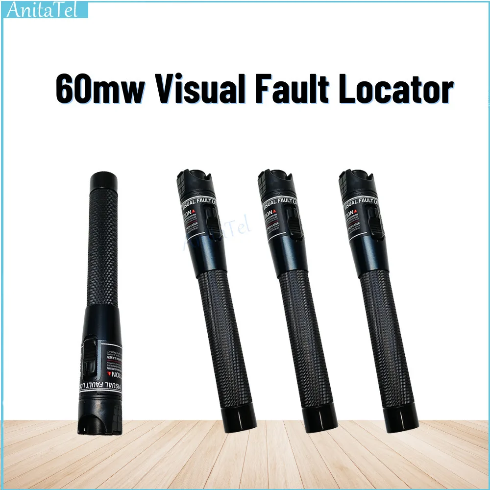 Visual Fault Locator 60MW 60KM Output Universal FC SC ST Interface Non Contact VFL Fiber Optic Test Pen