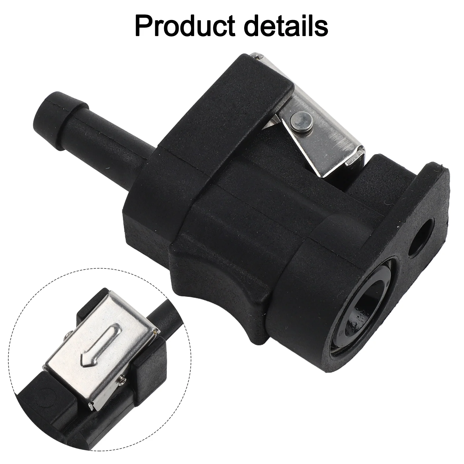 

Boat Maintenance 8mm Female Connector Marine Fuel Connector ABS Material Compatible With 516 Hose Easy Installation