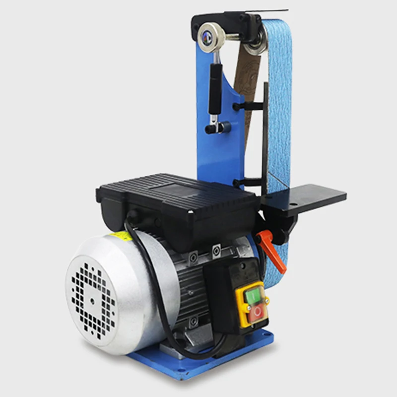 

220 В DIY электрическая ленточная шлифовальная машина, многофункциональная вертикальная полировка, шлифовальный станок, точилка для краев, шлифовальная машина, двигатель в новом состоянии