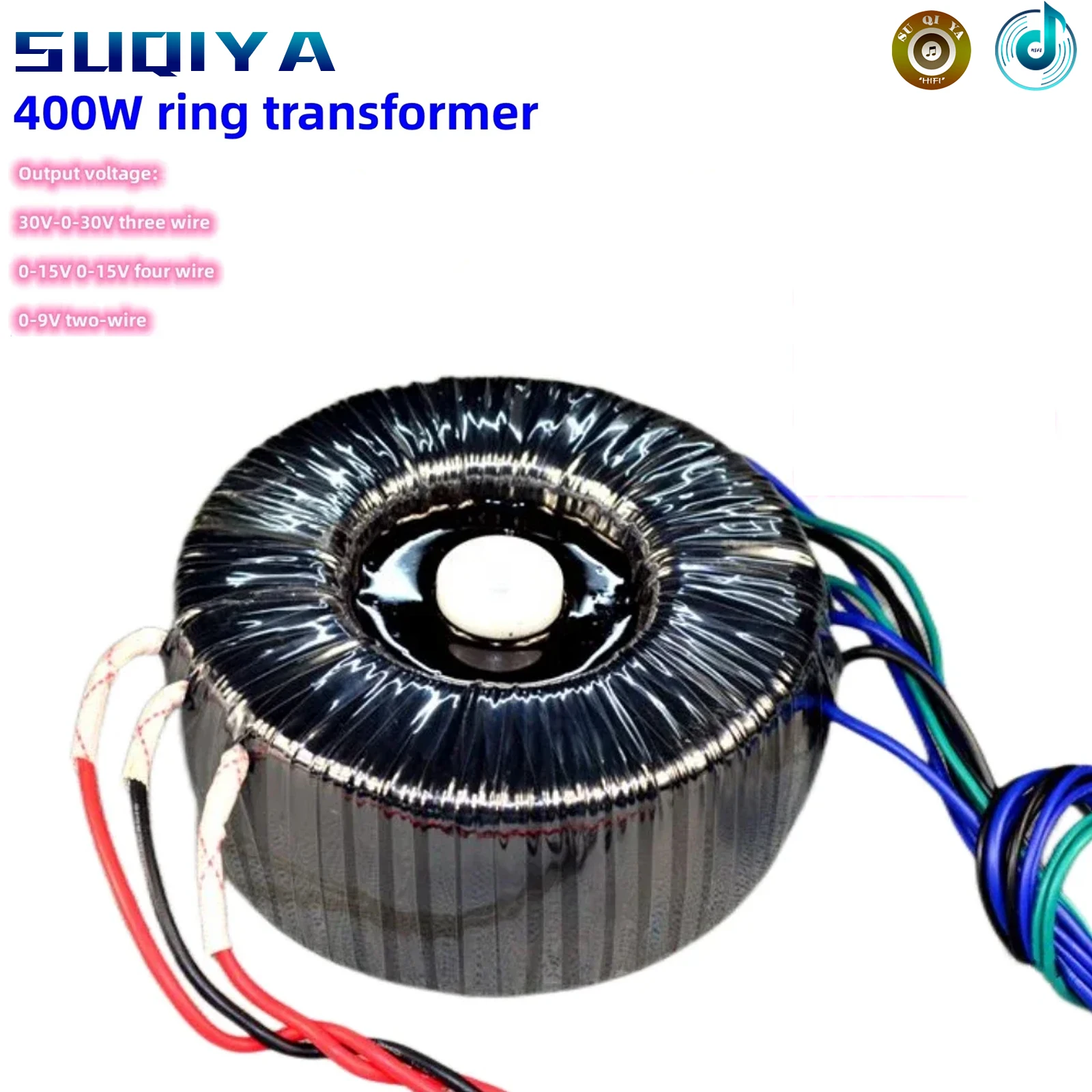 

400W Ring Transformer 30V-0-30V Three Wire 0-15V 0-15V Four Wire 0-9V Two-Wire For Audio Amplifier