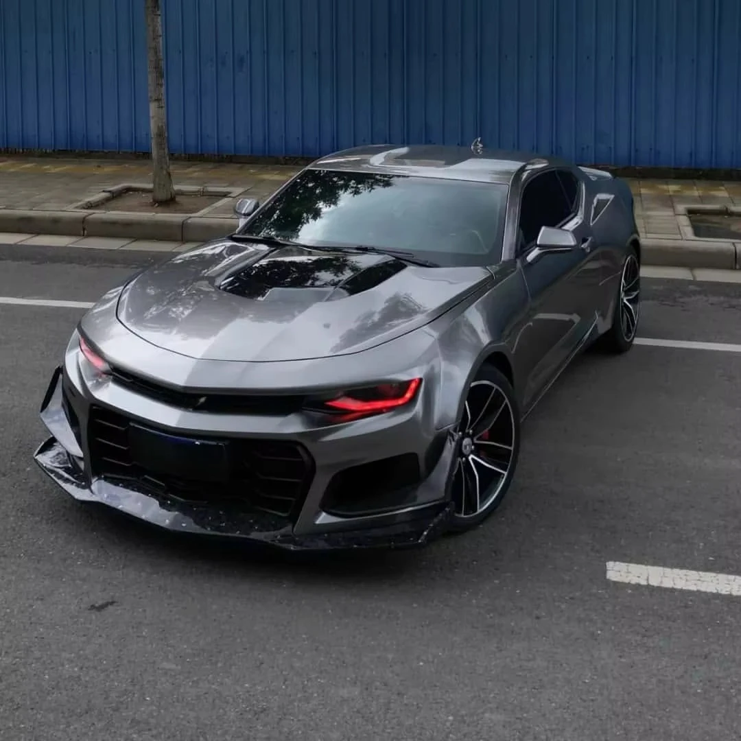 طقم المصد الأمامي من ألياف الكربون لملحقات طقم هيكل الشفة الأمامية Camaro ZL1