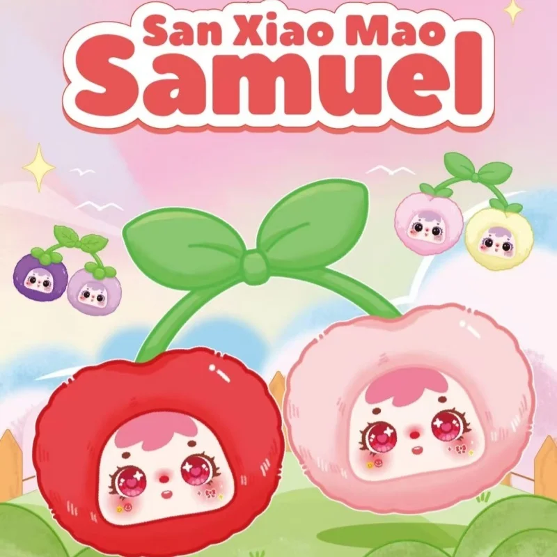 

2025 подлинные три маленьких Мао Сэмюэл Гугуо приносит удачу с глухими коробками, содержащие модные плюшевые игрушки и подарочные подвески