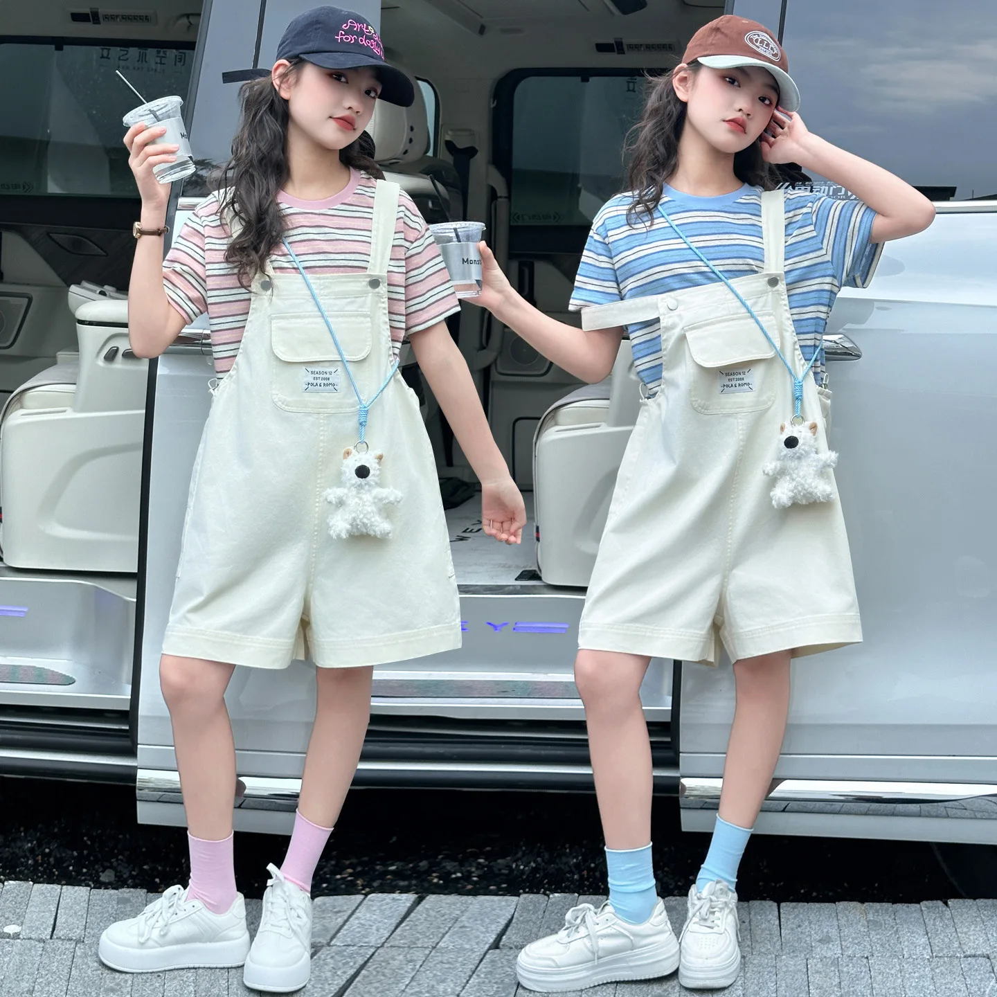 Baby Overall Denim - Nieuwe babyriemshorts overall zomer Koreaanse versie