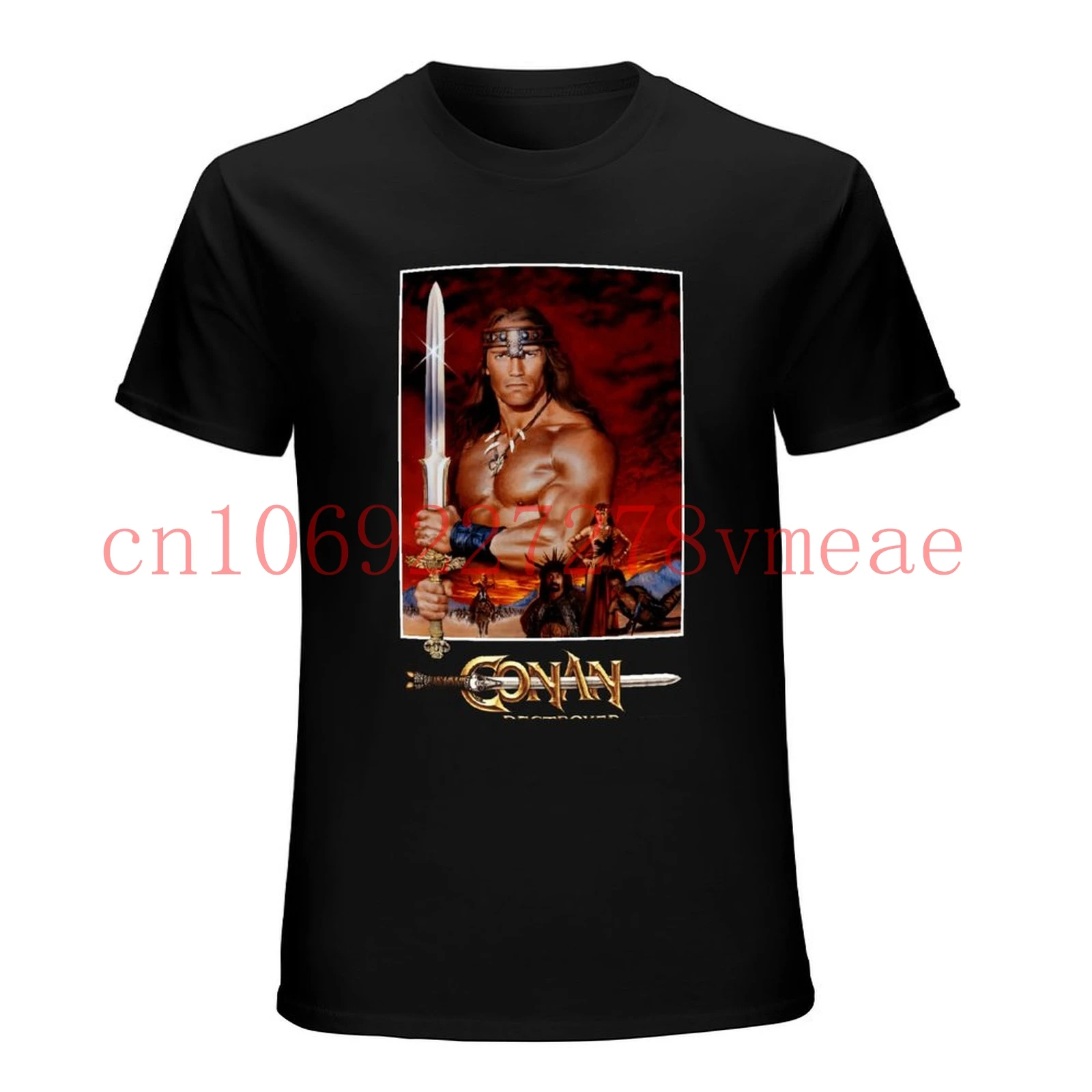 Conan The Destroyer V1 T Shirt Black Poster All Sizes S-4Xl