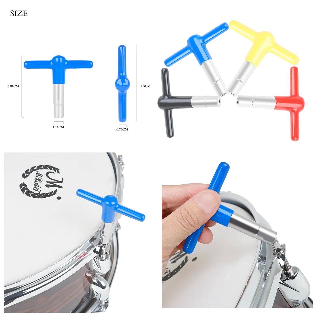 

Drum T-wrench Drum Tuning Key Drum Adjustment Key Tools Screwdriver Installation Dismantle Musical Instrument Drum Parts
