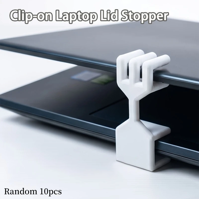 Random 10pcs 3D Printed Clip-on Laptop Lid Stopper, Anti-Close Bracket For Keyboard Stand, Universal Notebook Holder