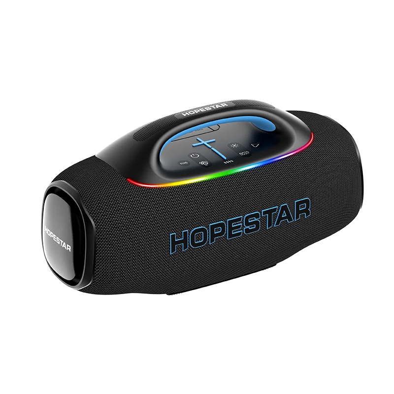 HOPESTAR A61 380W Boombox Speaker 10000mAh IPX6 Waterproof RGB LED Lighting 6 Drivers For Wireless Mic Outdoor Karaoke