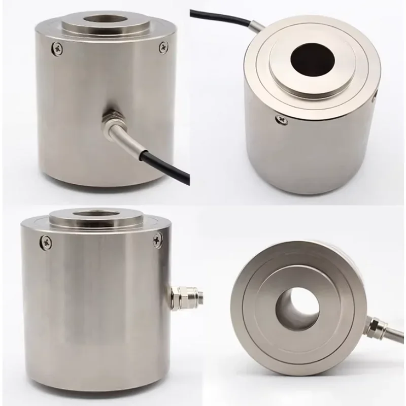 NEW LCHX-A02 0-5T 10T 20T 30T 50T Through Hole Column Type Load Cell Circular Weighing Sensor for Pressure Testing Machine