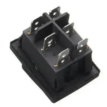 ON-OFF-ON 6 pinów 16A 20A 125V 250V AC łódź samochodowa Led Light Rocker przełącznik dwupozycyjny zatrzask wodoodporny trzy pozycje