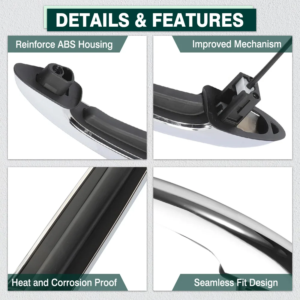 مقبض باب السيارة الخارجي الجانب الأيسر الأيمن لسيارات BMW Mini Cooper R50 R52 R53 R55 R56 R57 R58 R59 51217198471 51217198472   إل اتش دي