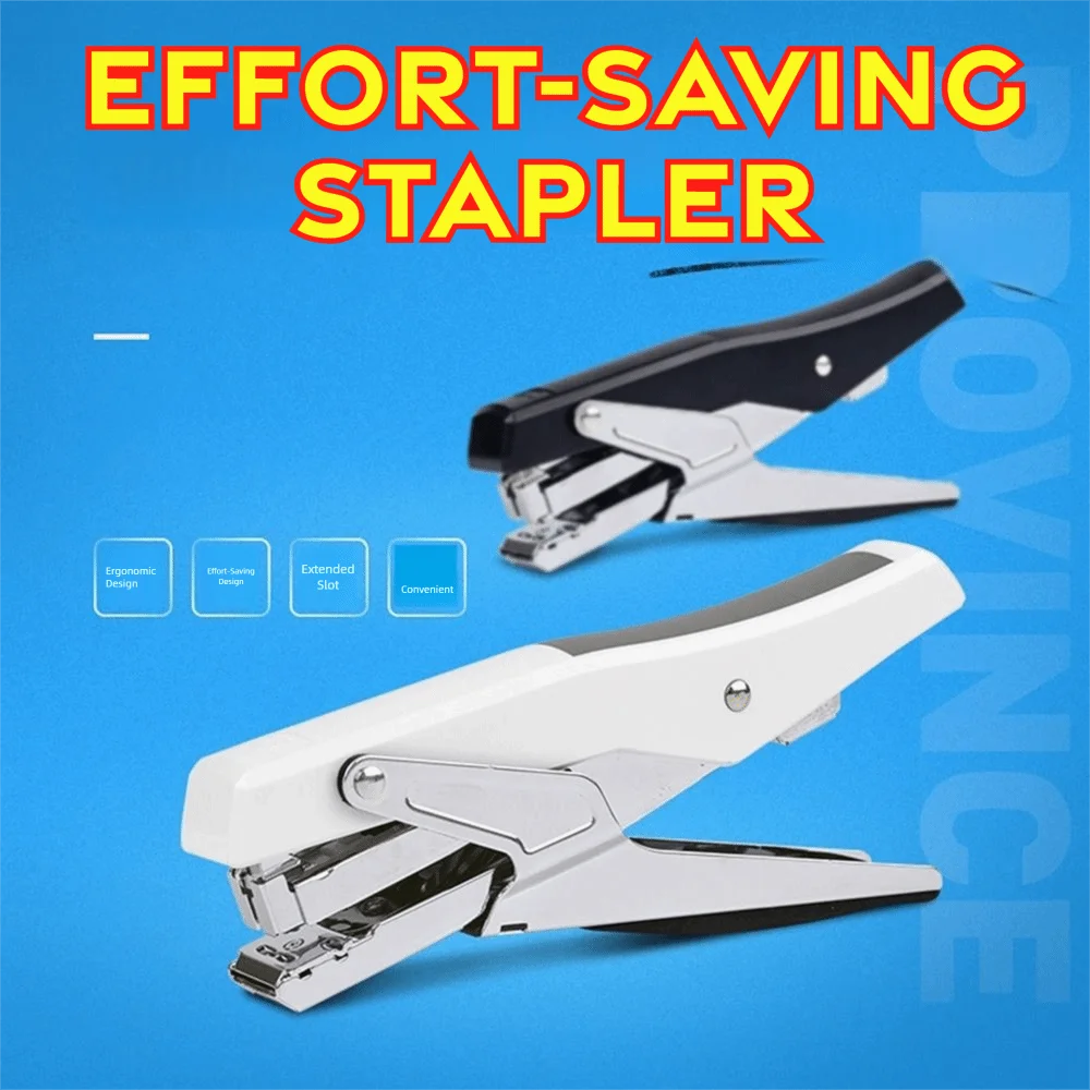 Multifunction Labor-Saving Stapler Metal Up To 25 Pages Paper Stapling Machine with 1000pcs Nails Simple Hand Operated Staple