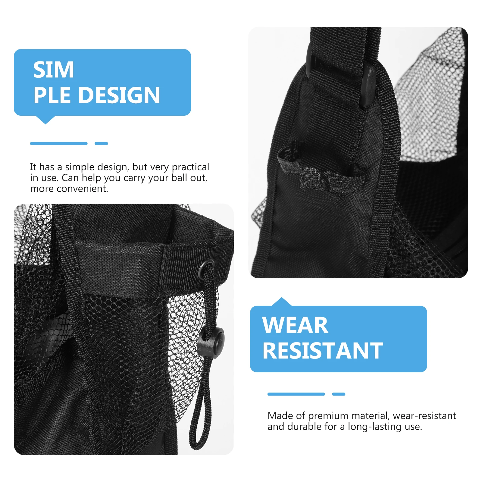 Basketbaltas Mesh Sportopslag Draagbare uitrusting Tassen Volleybalnethouder Draagtas Teamsport Opbergtas Basketbal