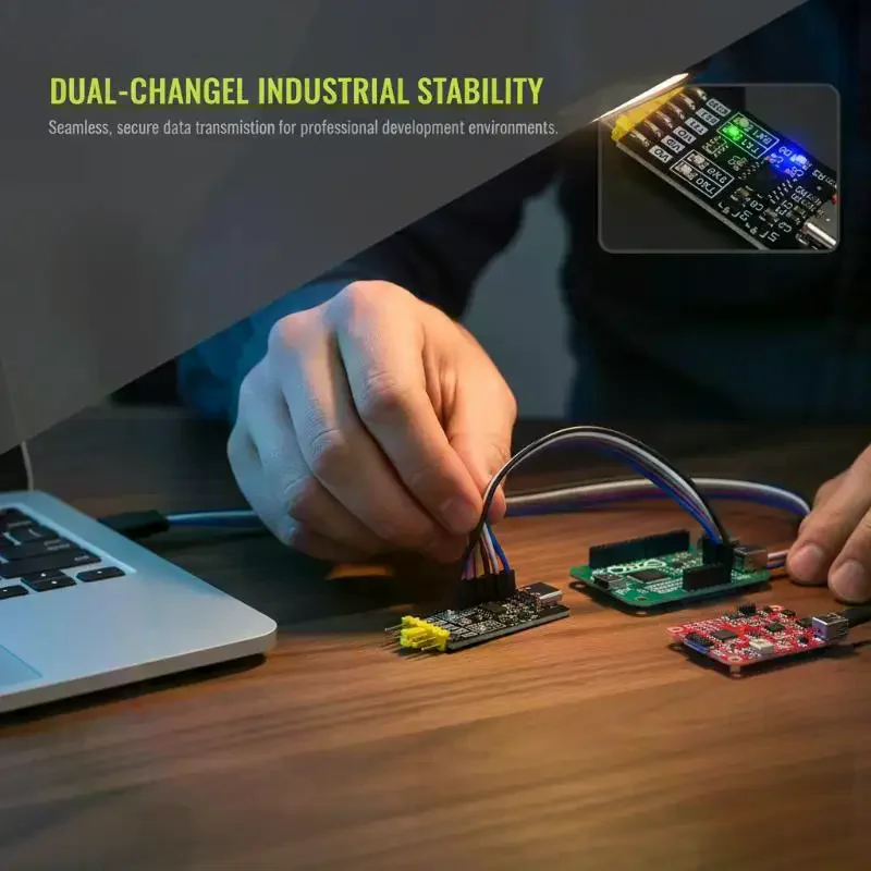 CH342K Dual Channel USB To TTL Serial Module Type C Interface 3Mbps Multi Level 1.8V 3.3V 5V With TX RX Indicator Light