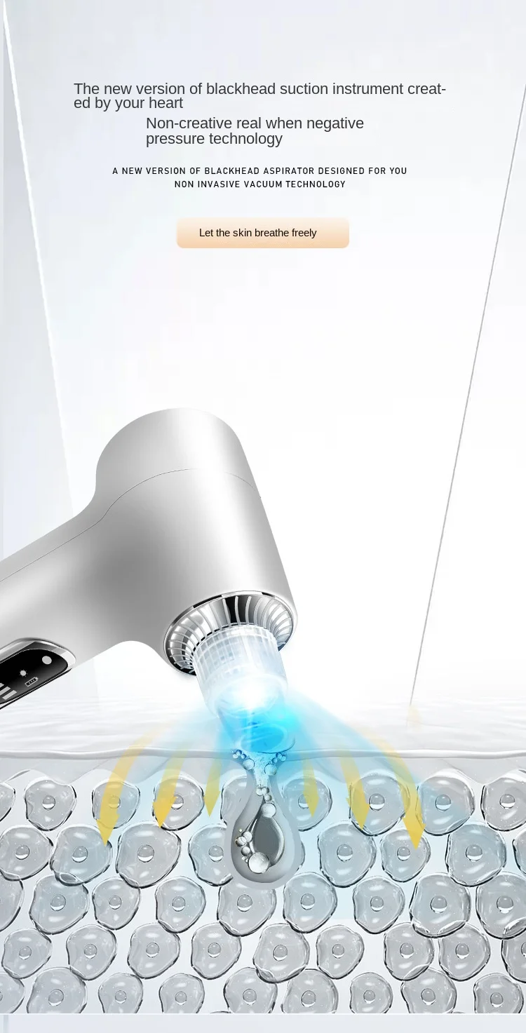 อุปกรณ์ดูดสิวหัวดำแบบฟองเล็ก, เครื่องดูดสิวหัวดำไฟฟ้าทรงพลัง, เหมาะสำหรับทั้งชายและหญิง, เครื่องทำความสะอาดรูขุมขน