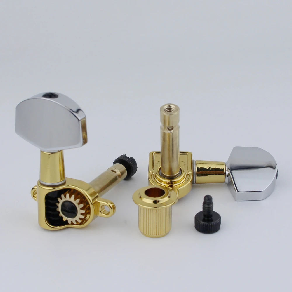 1 Set Of PRS Style Front Locked Guitar Tuner With High-Quality Craftsmanship, 3+3 Exquisite Chrome/Gold Plating