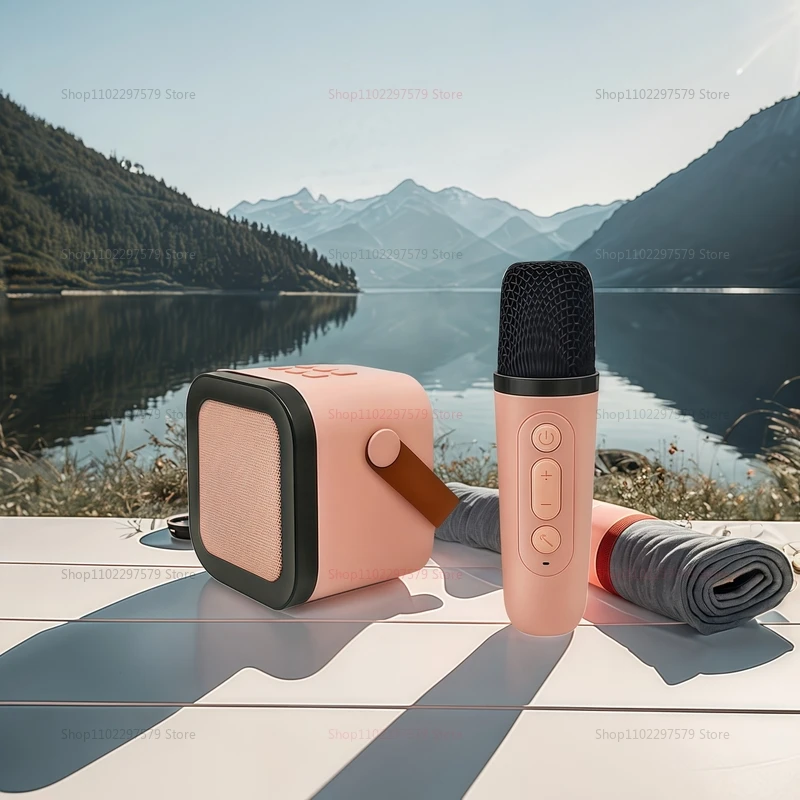 K12 مكبر صوت بلوتوث محمول آلة الكاريوكي اللاسلكية مع ميكروفون للأطفال الصوت المنزلي الكبار الأسرة الغناء والحفلات #2