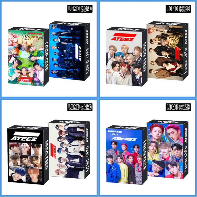 30 Uds. Tarjetas fotográficas de Aniteez Lomo, tarjetas fotográficas de ídolo Kpop Mingi Seonghwa San Yunho Hongjoong Jongho Wooyoung Yeosang, regalo para seguidores