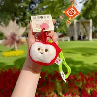 10cm Squishy Fruit Plush Toy Stuffed Red Apple Plush Pendant Soft Food Plush Key Chain Peluche Kids Birthday Gift Bag Decoration