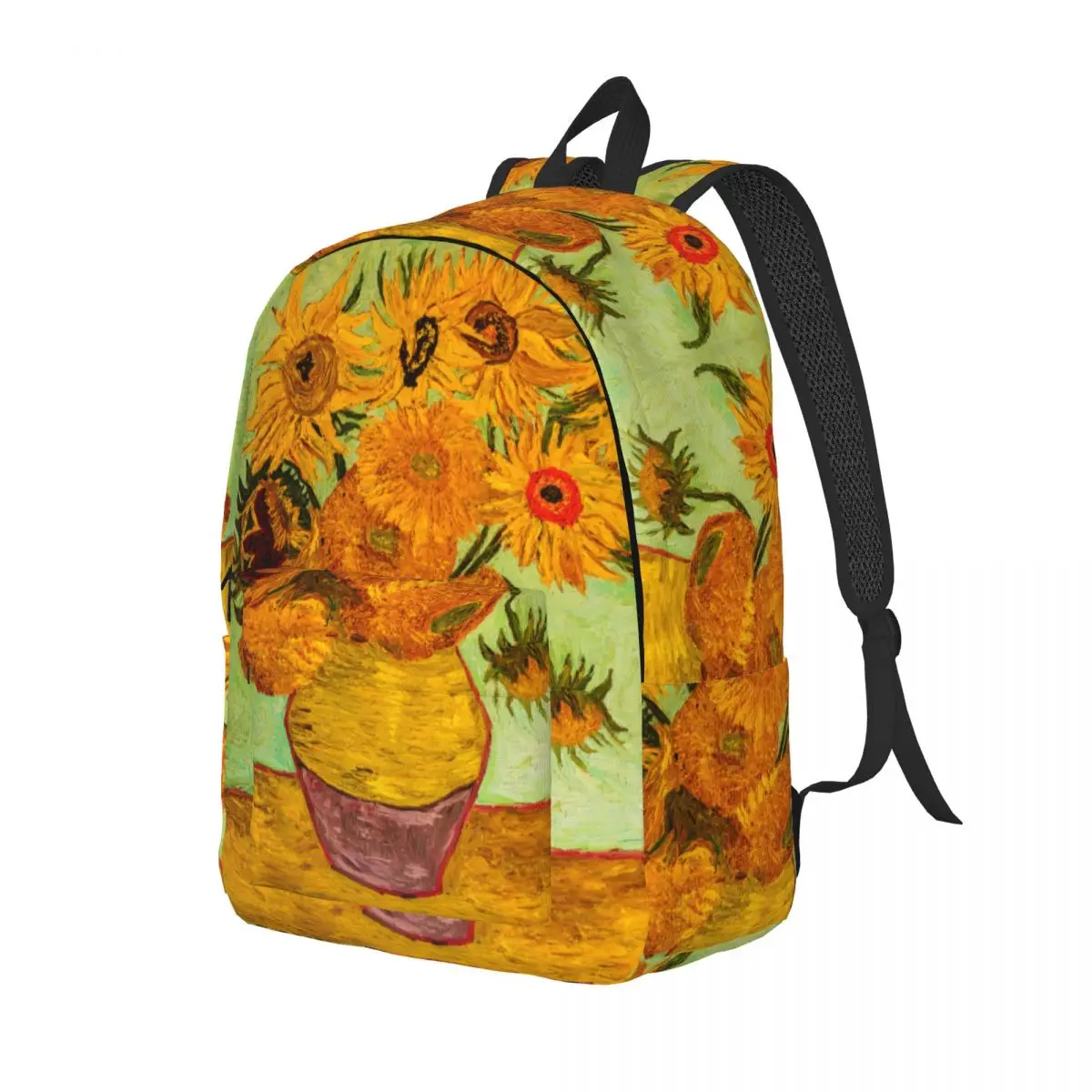 Mochila de pintura al óleo de girasoles de Van Gogh para hombres y mujeres, mochila fresca para escuela secundaria, negocios, bolsas de lona para computadora portátil, regalo