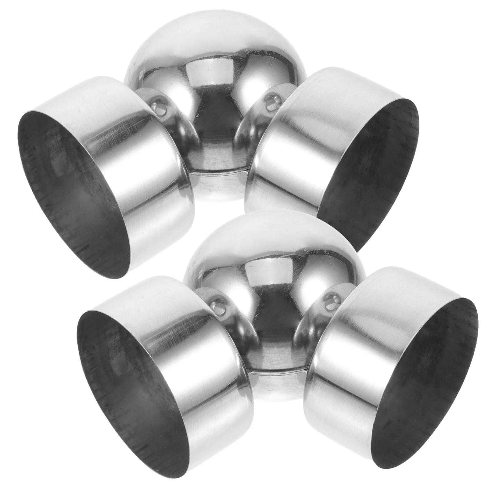 

2pcs Round Handrail Connector Stainless Steel Tube Fitting For Stair Railing Handrail Extension Mounting Bracket Hardware