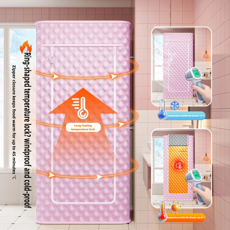 

‌Premium Thickened Bathing Tent,No Drill Stand-Up Sauna Cover,Winter Warm Shower Curtain,Portable Waterproof Privacy Screen