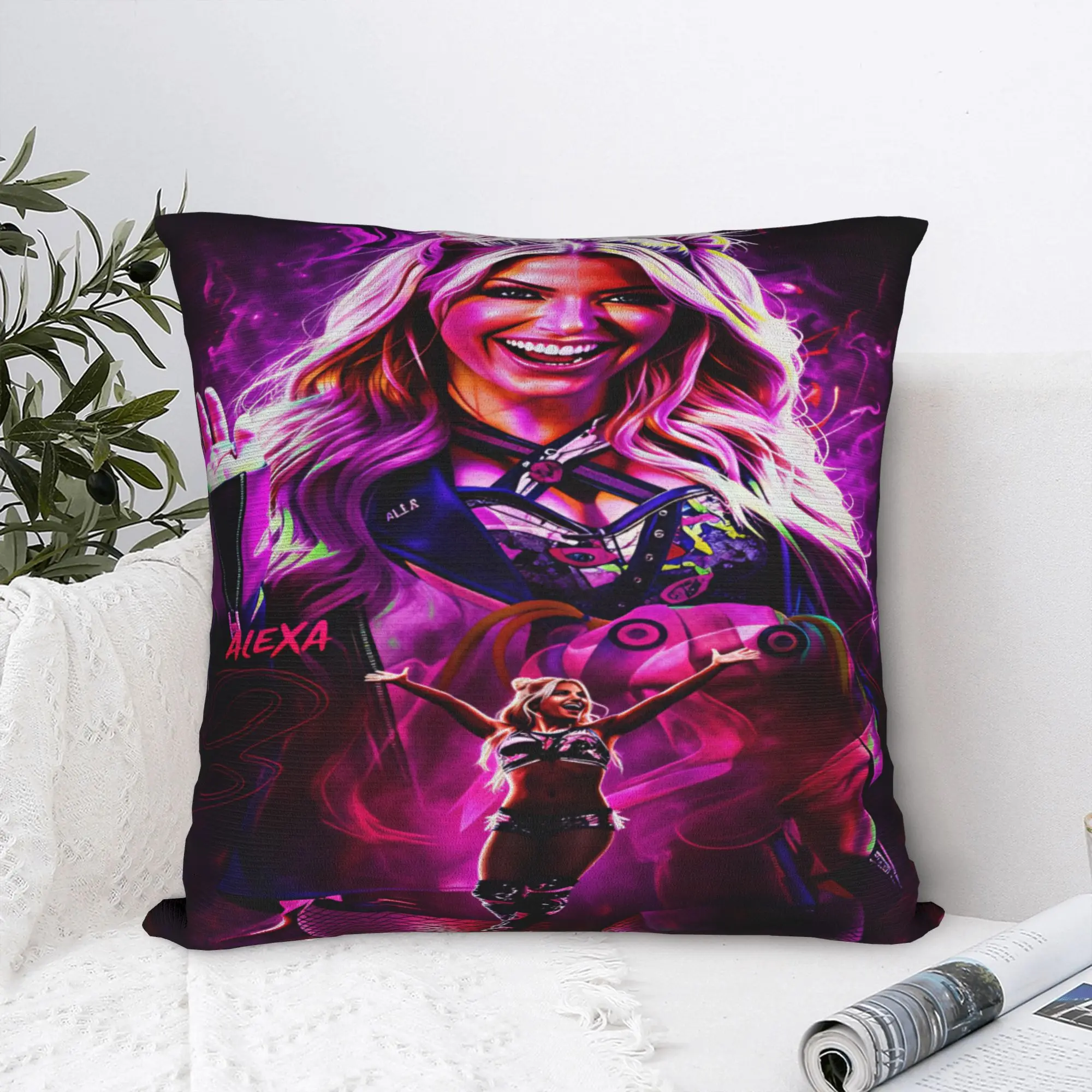 Taies d'oreiller A-Alexa Bliss, taie d'oreiller tendance pour canapé, décoration de la maison, housse d'oreiller carrée