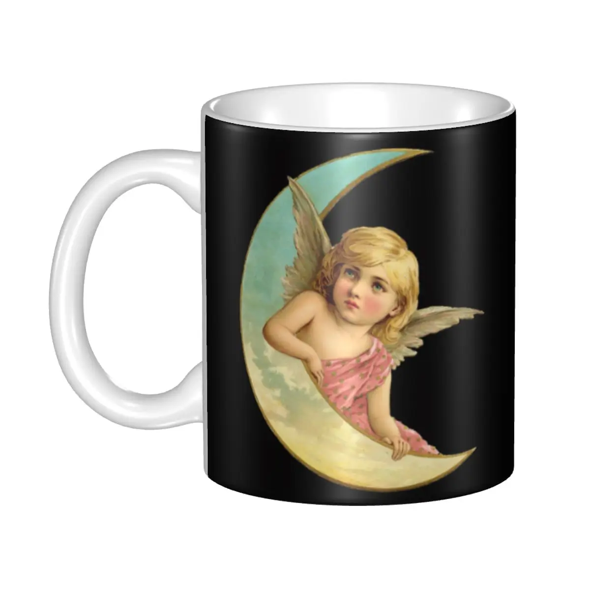 

Custom Victorian Moon Cherub Mugs DIY Ceramic Tea Milk Coffee Cups