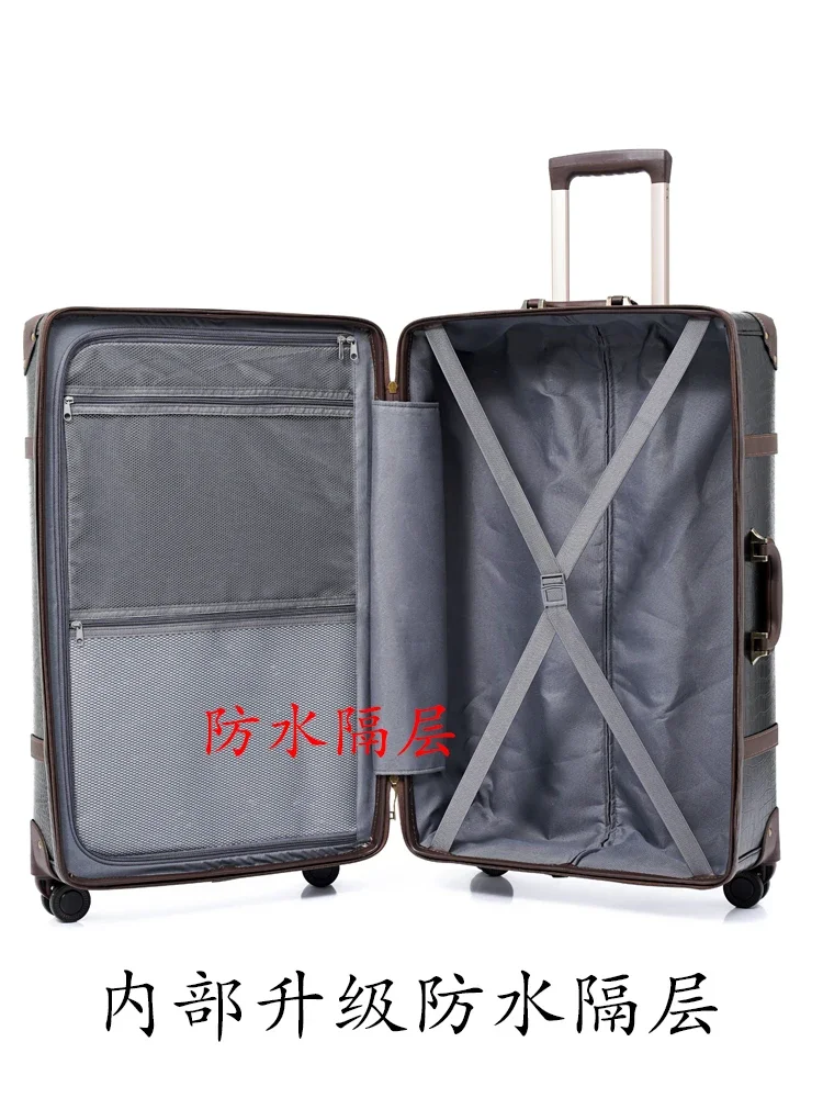 20 inch black luggage for boarding, large capacity trolley box, universal wheel, male and female student box