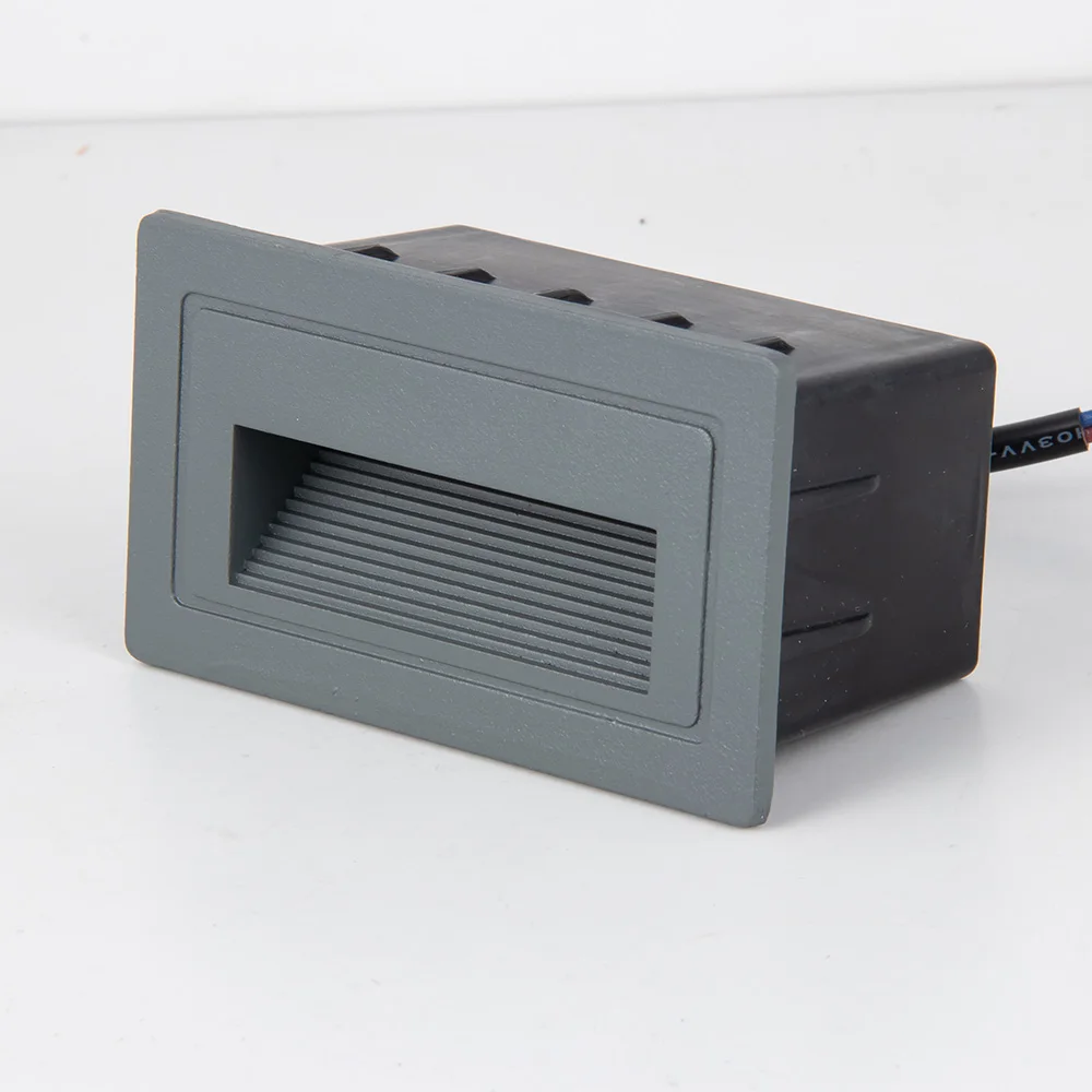 Ip65 Waterproof Foot Stairs Wall Light Outdoor Lamp Aluminum Square Outside Wall Recessed Stair Light for Indoor And Outdoor Use