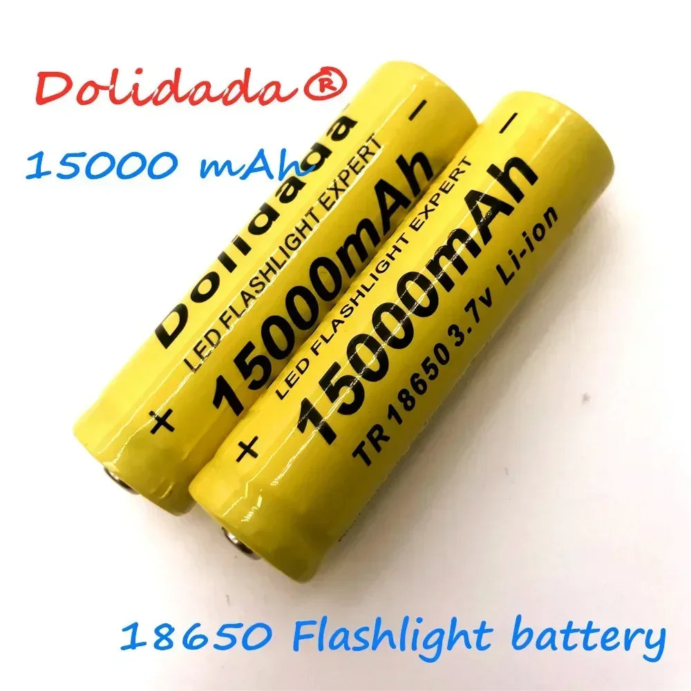 Dolidada High Quality 15000mAh 3.7 V 18650 lithium ion batteries Rechargeable battery For LED flashlight/Electronics