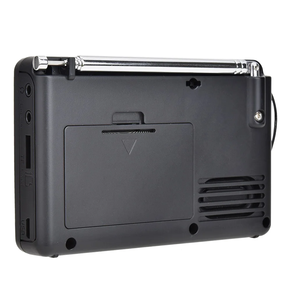 Registratore Digitale HRD 603 Radio Portatile USB con Display Digitale Ricaricabile Lettore Musicale Radio Stereo AM FM SW Banda Completa