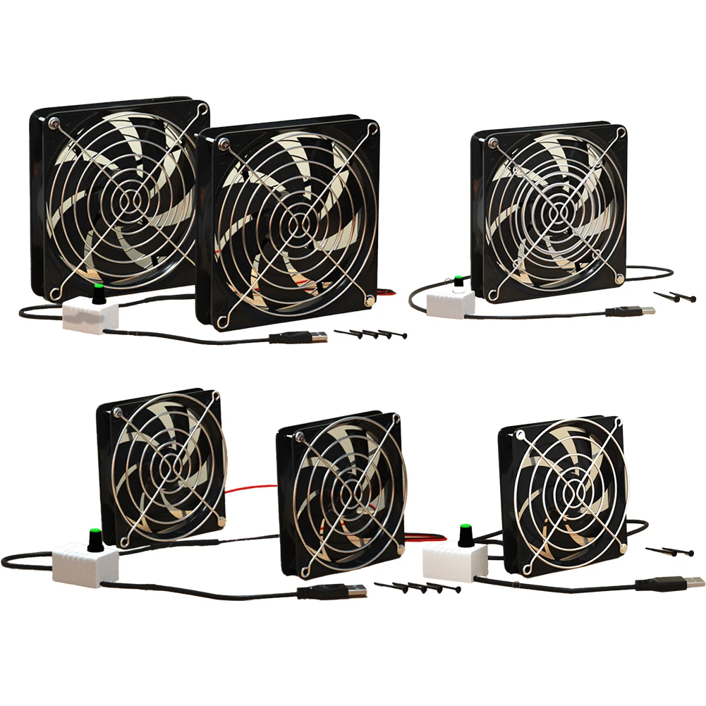 

12cm Chicken Coop Ventilation Adjustable Speed Fan Adjustable Speed Fan Versatile Size Options Dual Mesh Pad System