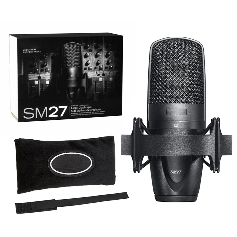 

SM27 Recording Cardioid Large Diaphragm Condenser Microphone counterfeiting for tiktok youtube radio & tv broadcasting equipment