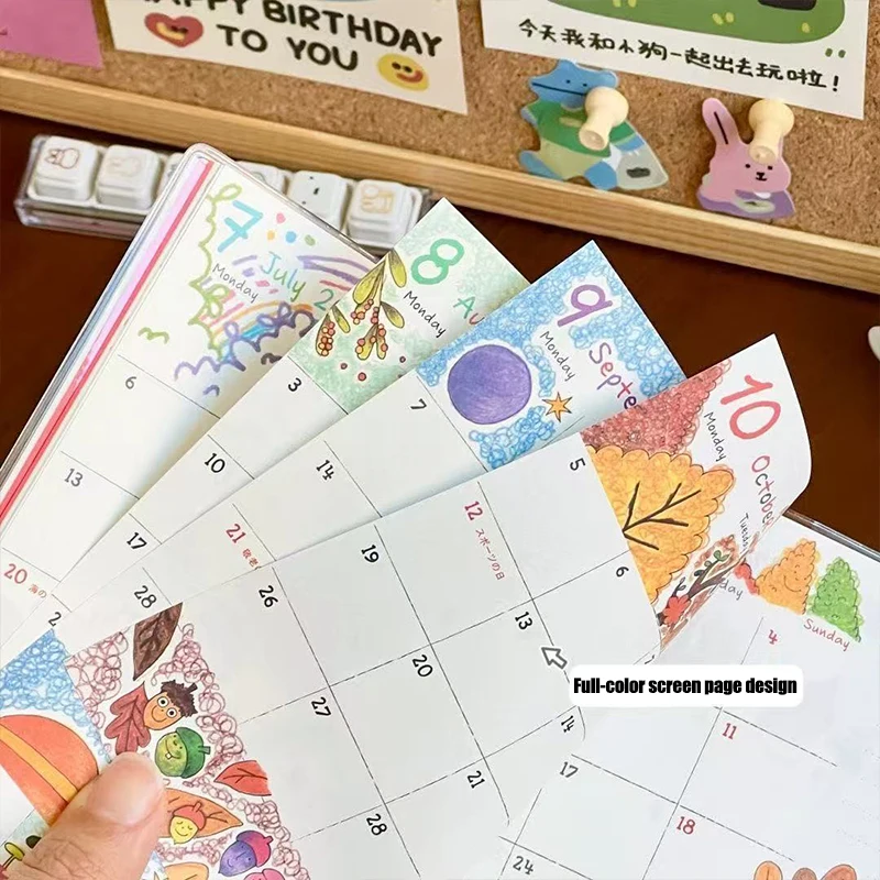 2026 دفتر مذكرات جدول الأعمال الكرتوني الإبداعي خطة كتاب لاستخدام المفكرة الطلابية