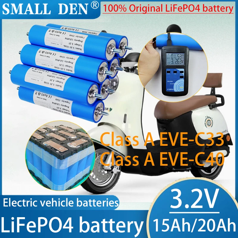 

1-50pcs 3.2V 15Ah 22Ah Lifepo4 battery C33 C40 Grade A Lithium iron phosphate Cell DIY E-tools Motorcycle Car motor Modification