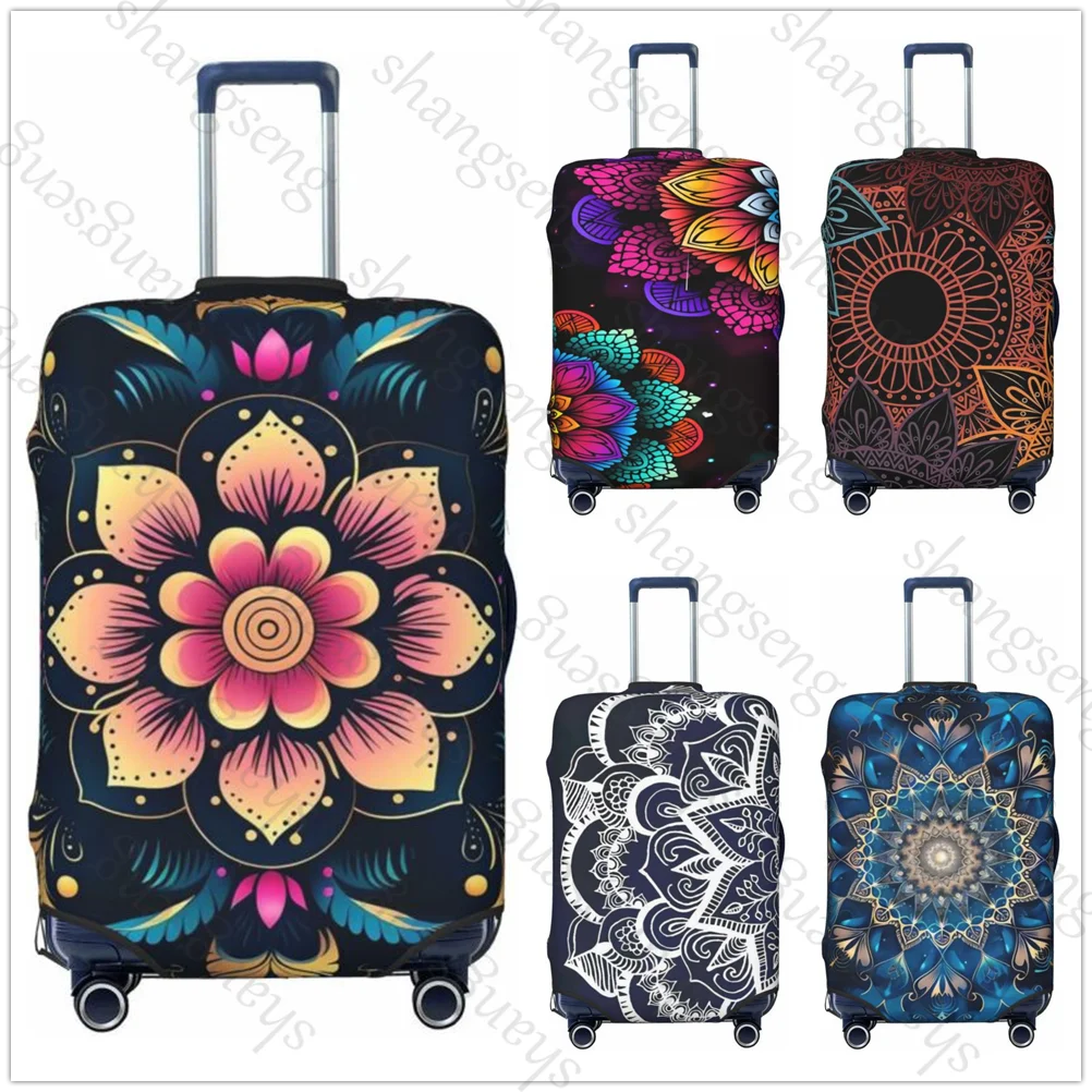 Vintage mandala Thick Elastic Luggage Protective Cover Zipper Suit For 18-32in Bag Suitcase Covers Trolley Cover Travel