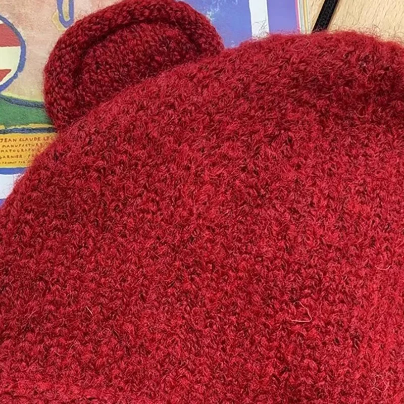 หมวกบีนนี่ถักลายหูหมีน่ารัก สไตล์ Y2K สำหรับฤดูใบไม้ร่วงและฤดูหนาว แฟชั่นสำหรับการเดินทาง อเนกประสงค์ ป้องกันความหนาวเย็น ปิดหูได้ หมวกบาลาคลาวาสำหรับผู้หญิง