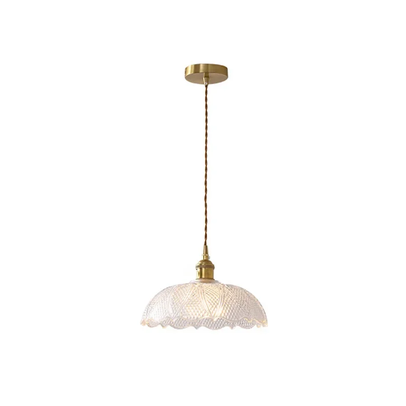 

Small chandelier entrance corridor 2025 new Japanese brass retro aisle light bay window bedroom bedside light