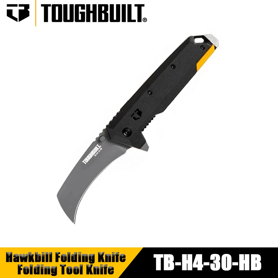 

TOUGHBUILT TB-H4-30-HB Складные ножи Hawkbill Hawkbill Couteaux Плоскогубцы Складной нож с орлиным клювом Карманный нож Ручные инструменты