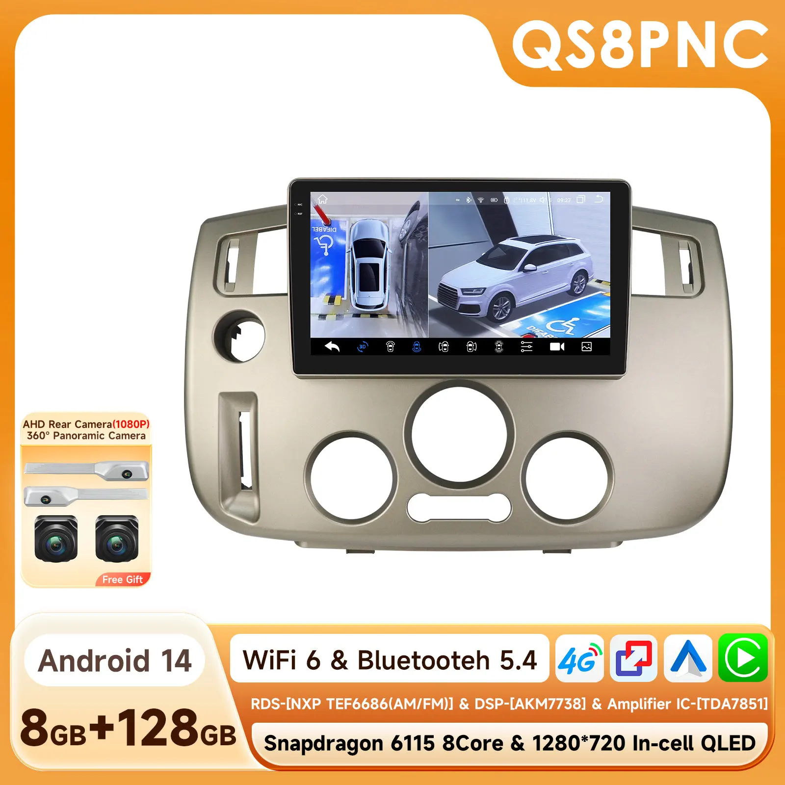 OSSURET AI Android 14 Autoradio Voor Renault Scenic Il 2004-2009 Intelligent Systeem Carplay auto Multimedia Video Player GPS 4G 6115