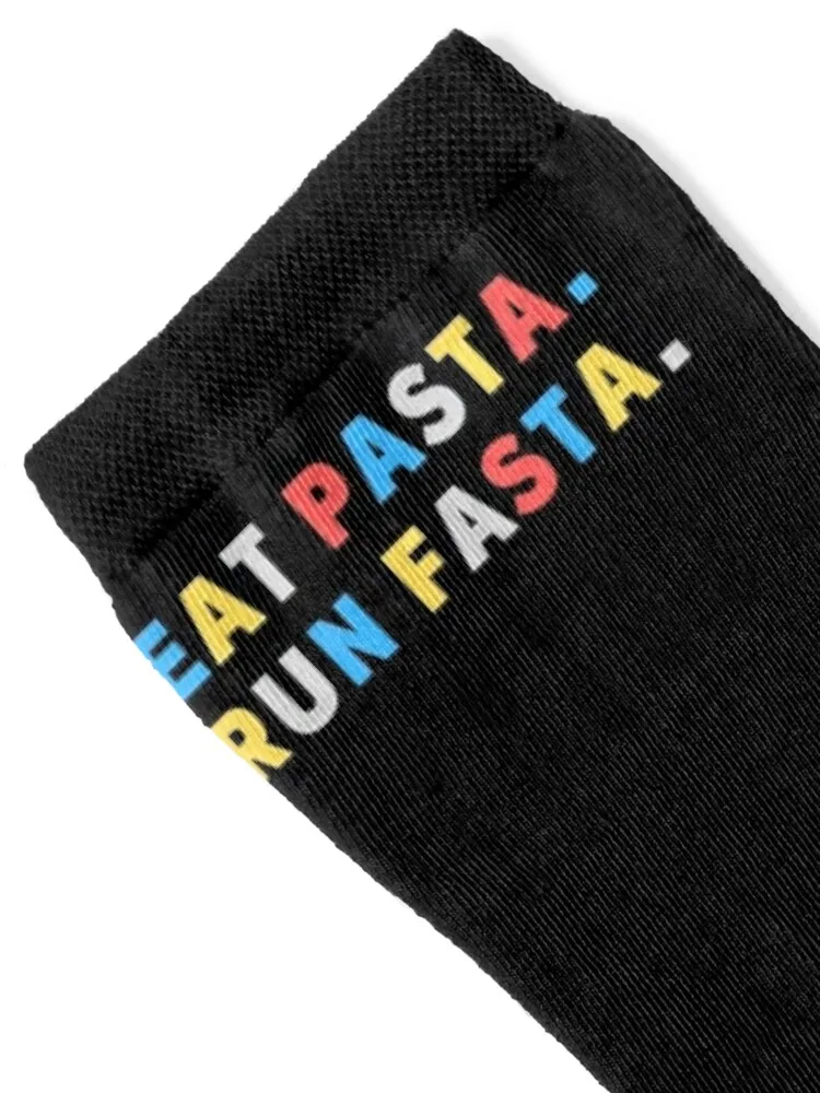 Funny Running Eat Pasta Run Fasta Socks cute Stockings man sports stockings japanese fashion Male Socks Women's