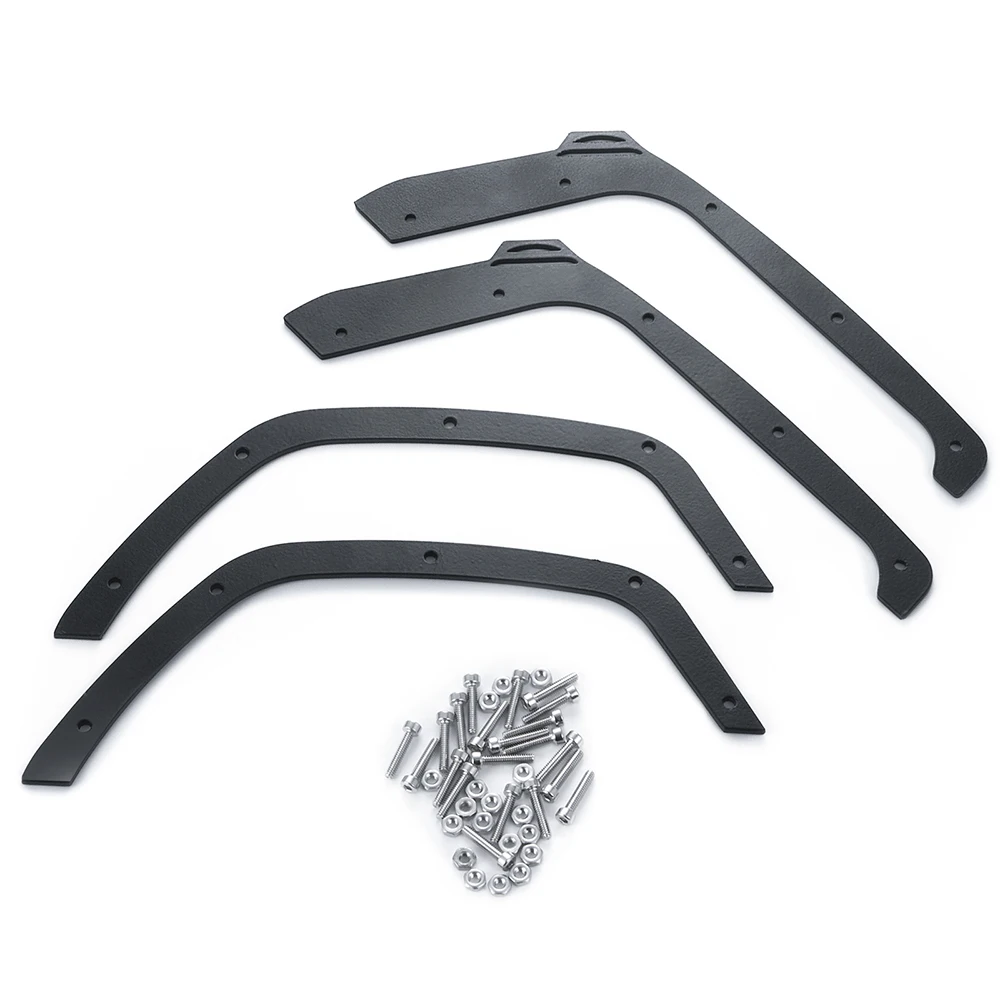 YEAHRUN parafango in acciaio inox razzi ruota sopracciglio per Axial SCX10 III AXI03007 Wrangler 1/10 RC Crawler Car Shell parti del corpo