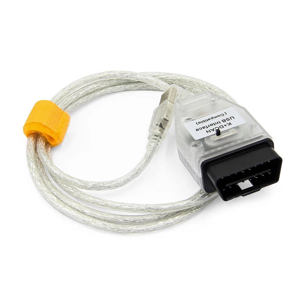 Kabel Chip asli kabel IN-PA, untuk BMW K + DCAN diagnostik mobil FTDI FT232RL dengan saklar KDCAN K CAN OBD 2 OBD2 alat otomatis k-line K line