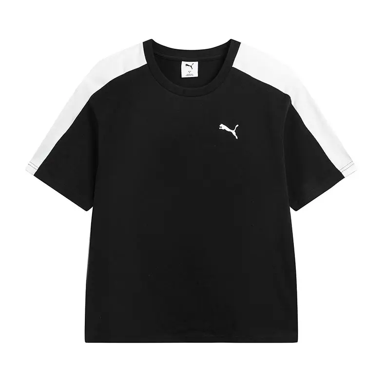 

Puma Black Puma Спортивная повседневная футболка с короткими рукавами, мужская и женская одежда 63478601