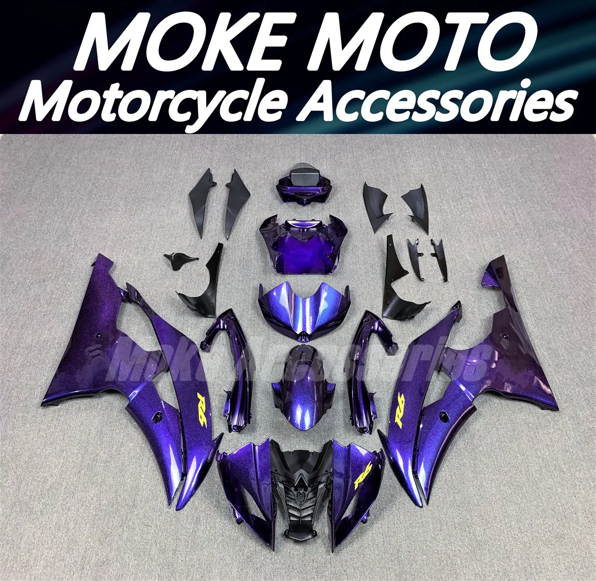 

Комплект кузова мотоцикла для Yzf R6 2008 2009 2010 2011 2012 2015 2016, комплект обтекателей, подходит для блеска ABS, ярко-фиолетовый