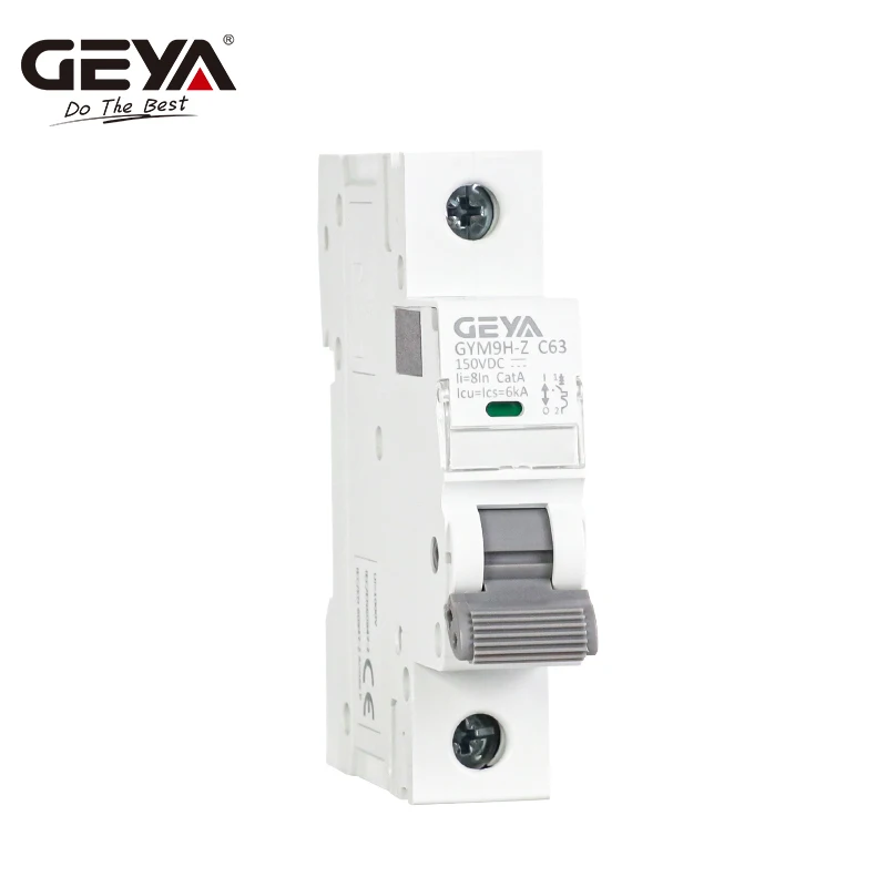 GEYA GYM9H-Z Non-polar DC MCB 12V 24V 48V 60V 110V~600V Solar Circuit Breaker Battery Protect Positive Negative Short Circuit