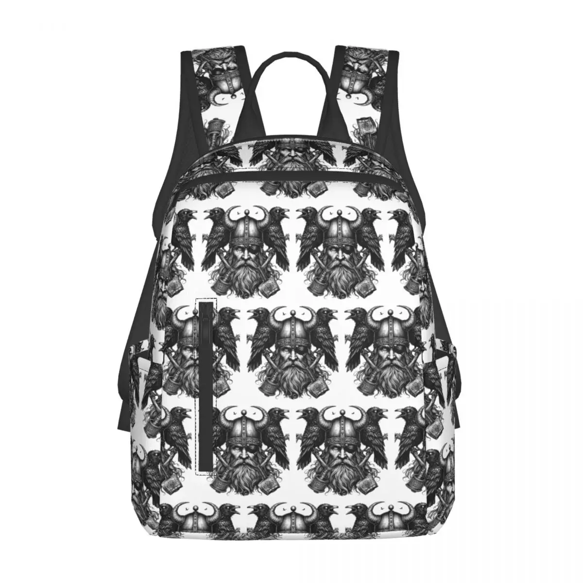 

Odin Vikings Viking Legend Norse Mythology Rune Backpack Daypack Kids BookBag School Bag Shoulder Bags for Men Women