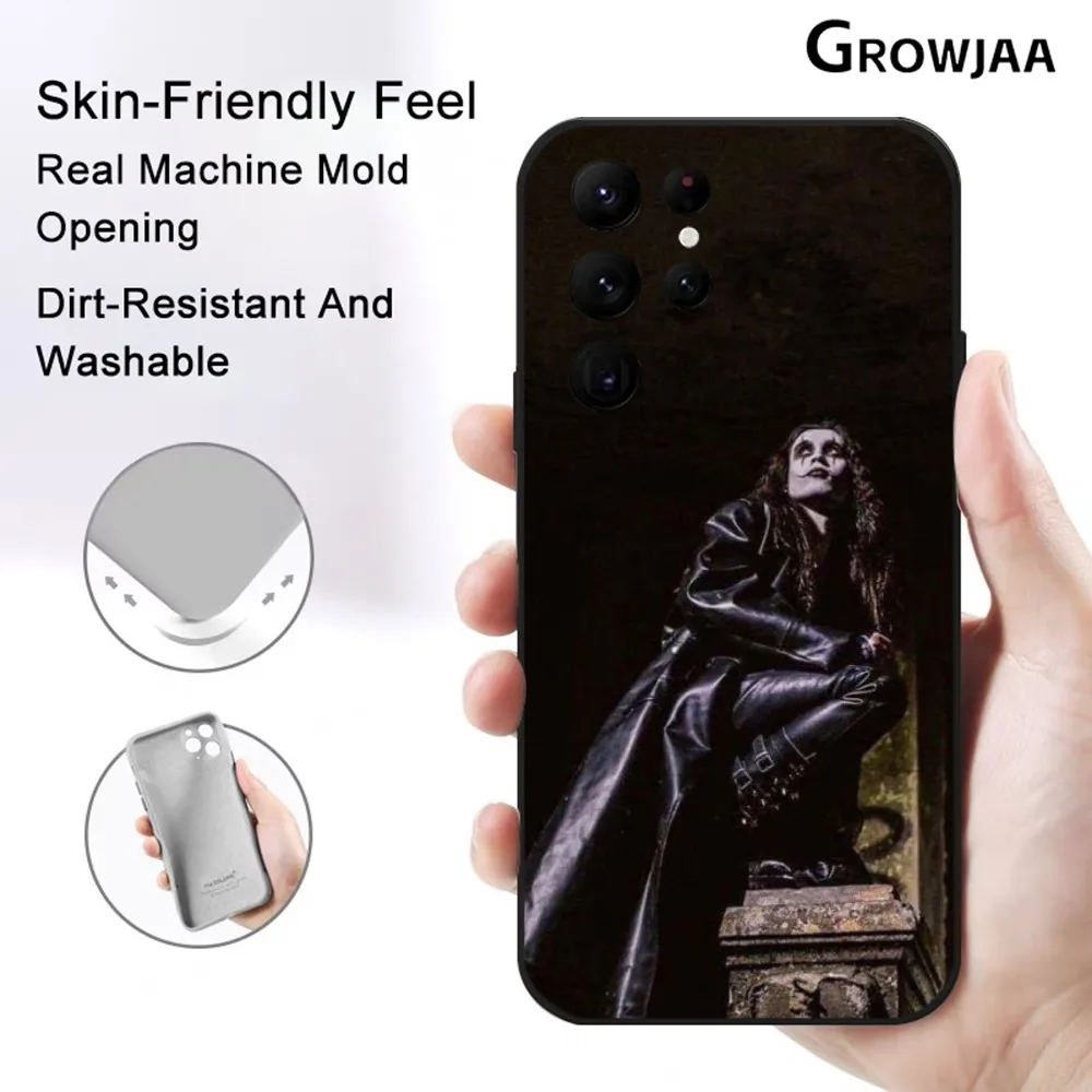 T-THE-C-CROWS Horror Movie Phone Case For Samsung Galaxy S25 S24 S22 S23 Ultra S21 S20 Plus 5G Protective Silicone Funda